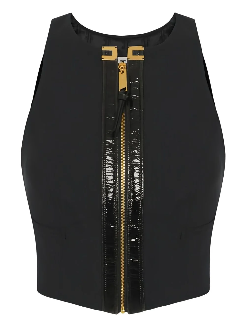 cropped zip-up top - 1