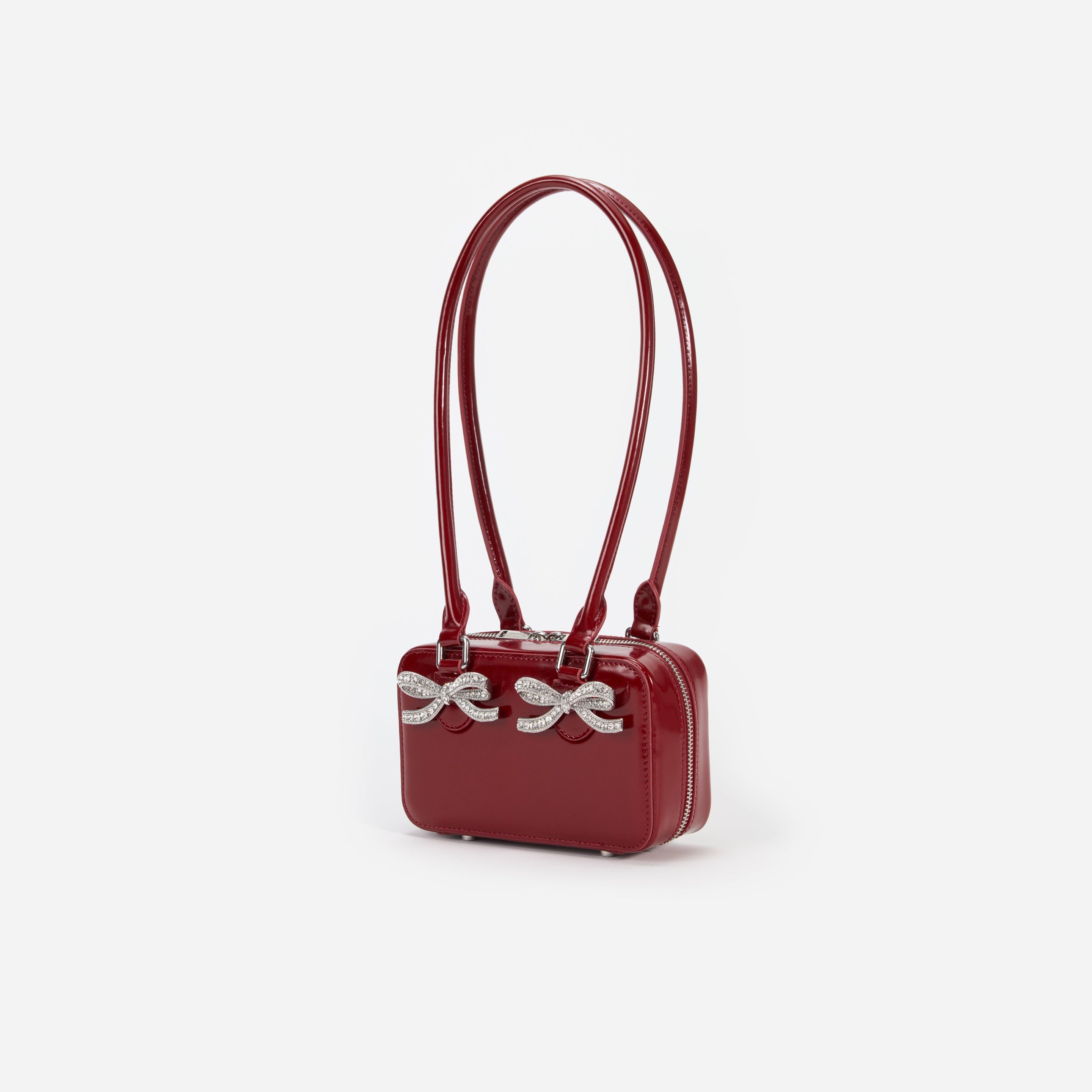Burgundy Leather Shoulder Bag - 2