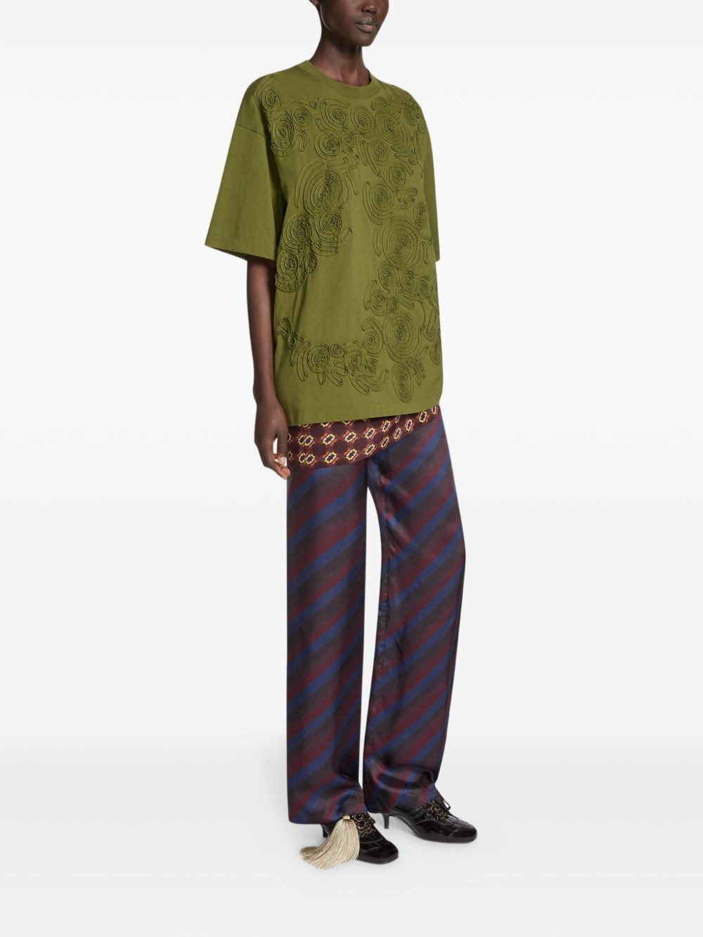 embroidered floral T-shirt - 3
