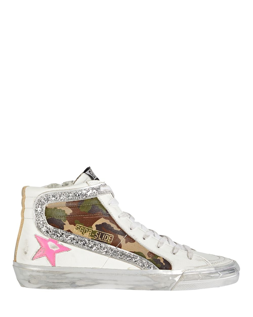 Slide Leather High-Top Sneakers - 1