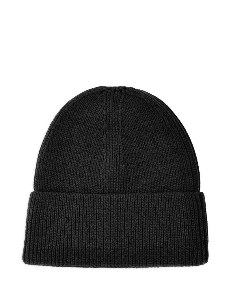 VERSACE JEANS COUTURE logo-plaque ribbed beanie outlook