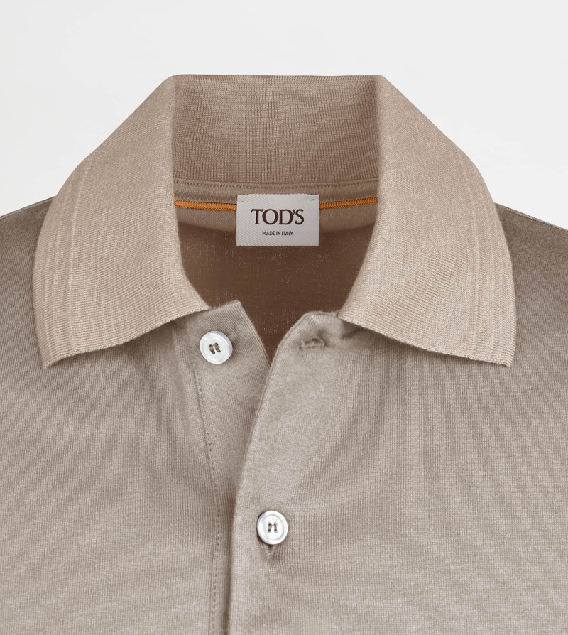 POLO SHIRT IN JERSEY - BROWN 6
