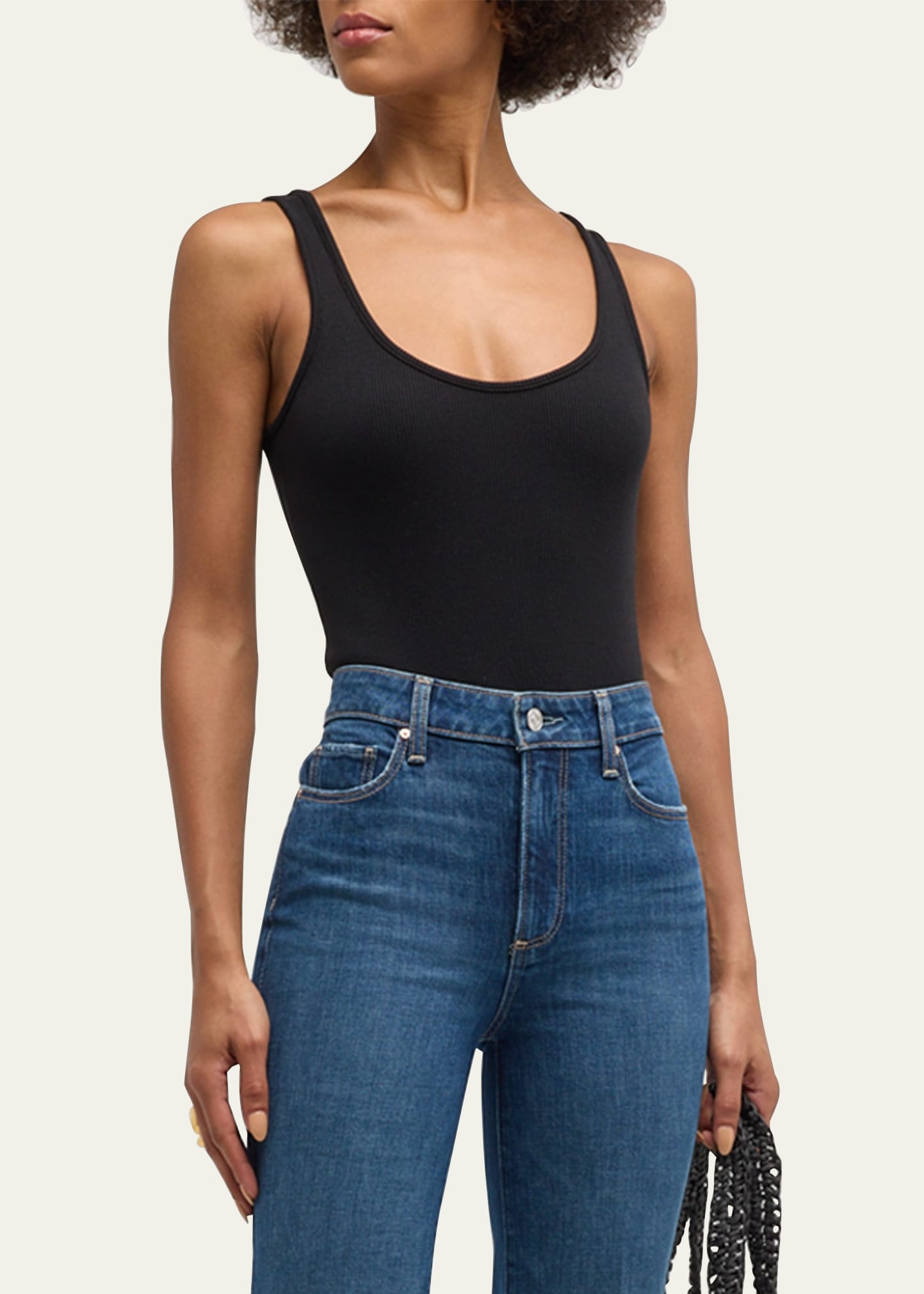 Nica Scoop-Neck Tank Bodysuit - 4