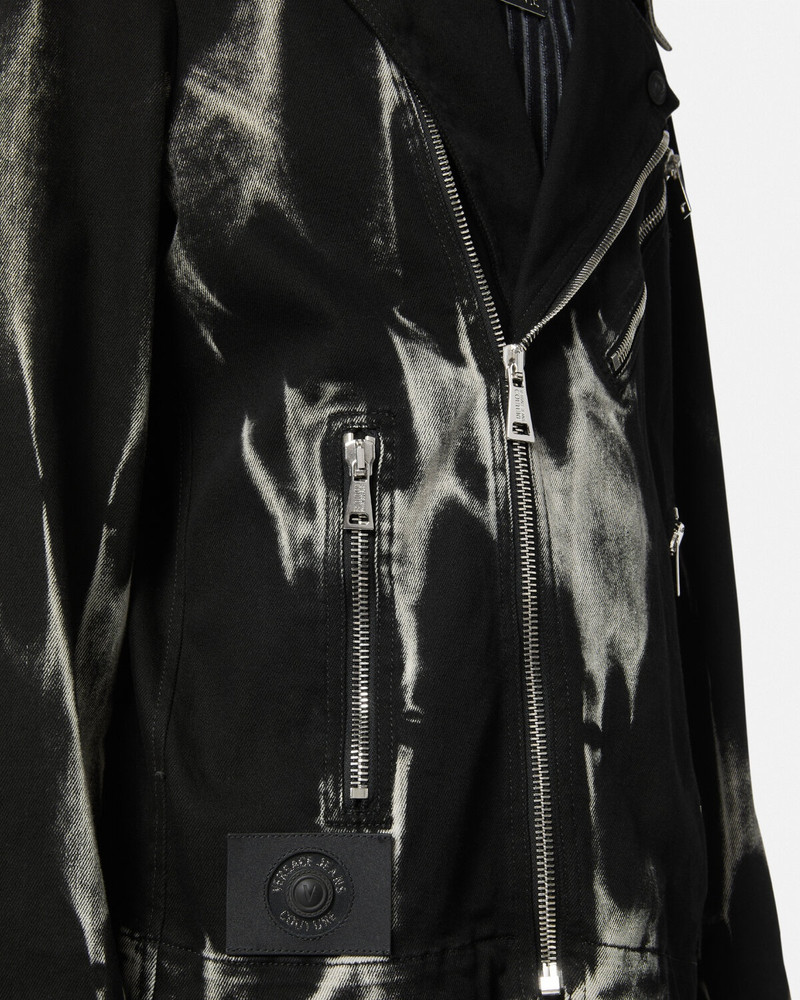 V-Emblem Denim Biker Jacket 3