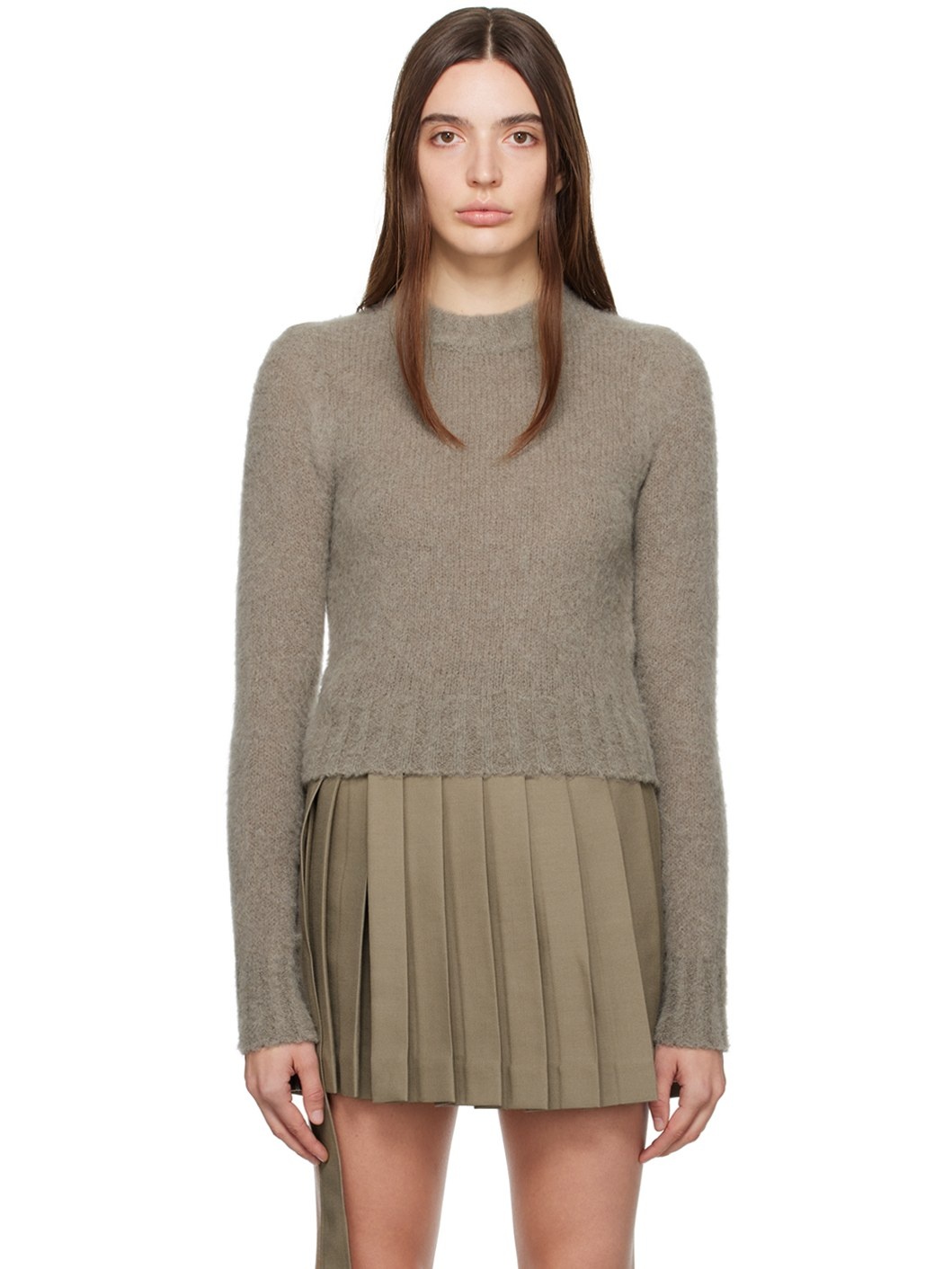 Taupe Brushed Sweater - 1