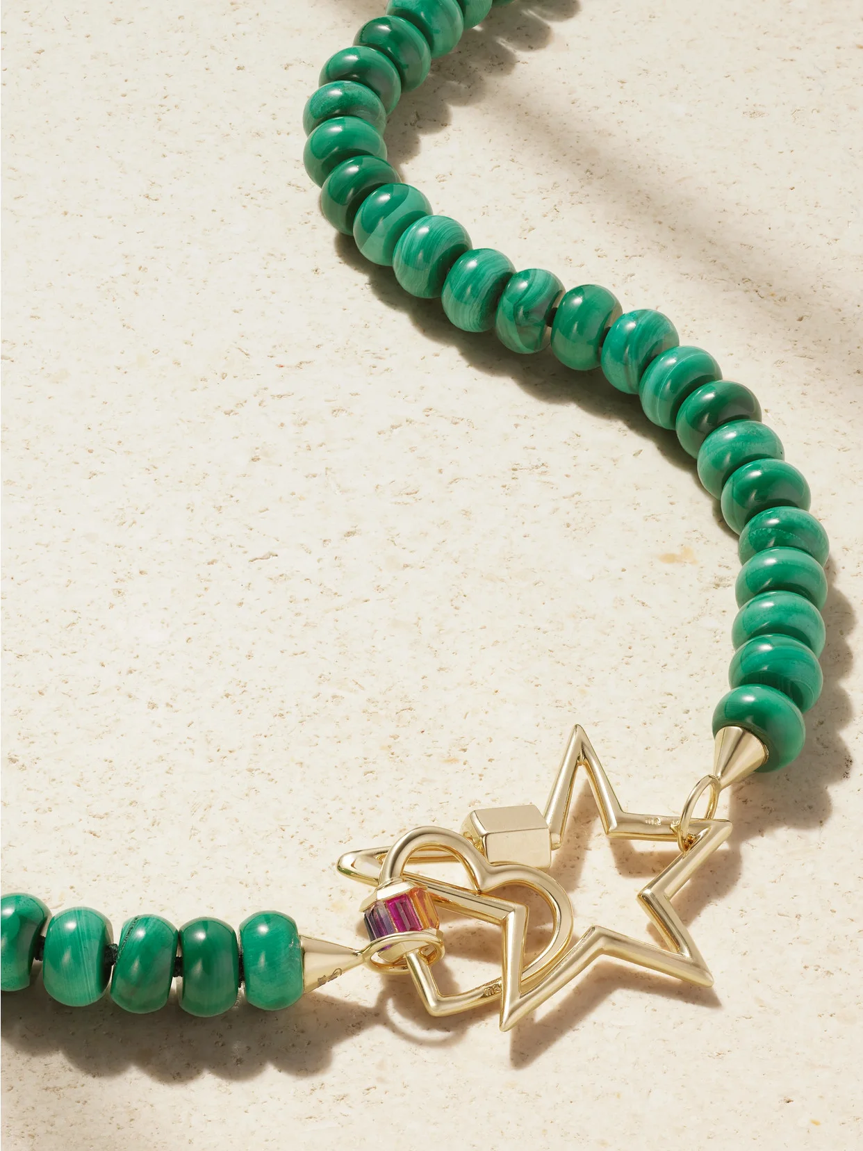 Heartlock + Starlock 14-karat Gold Multi-stone Necklace - 1