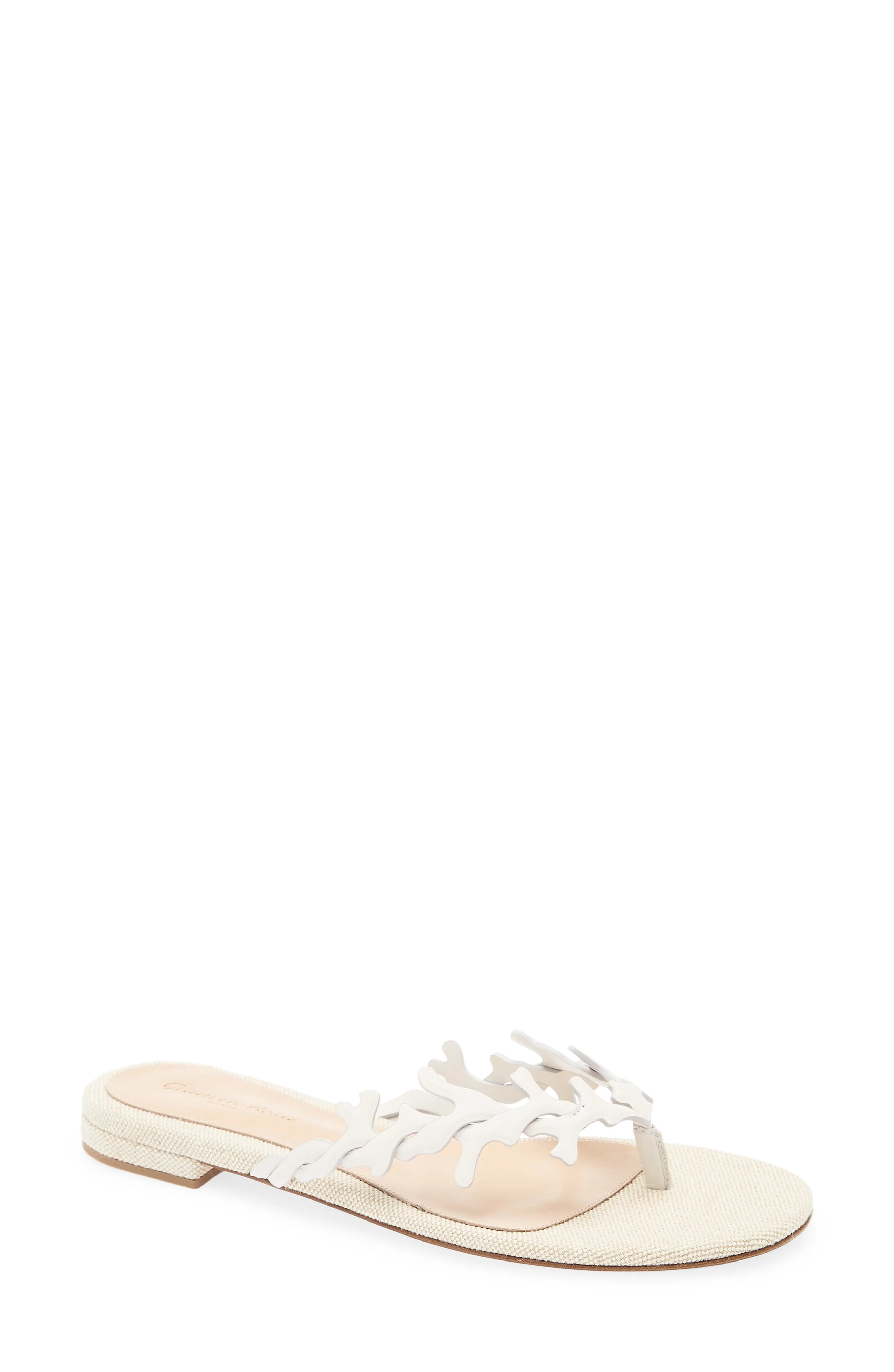Gianvito Rossi Paros Sandal in Offwhite Naturale at Nordstrom - 1