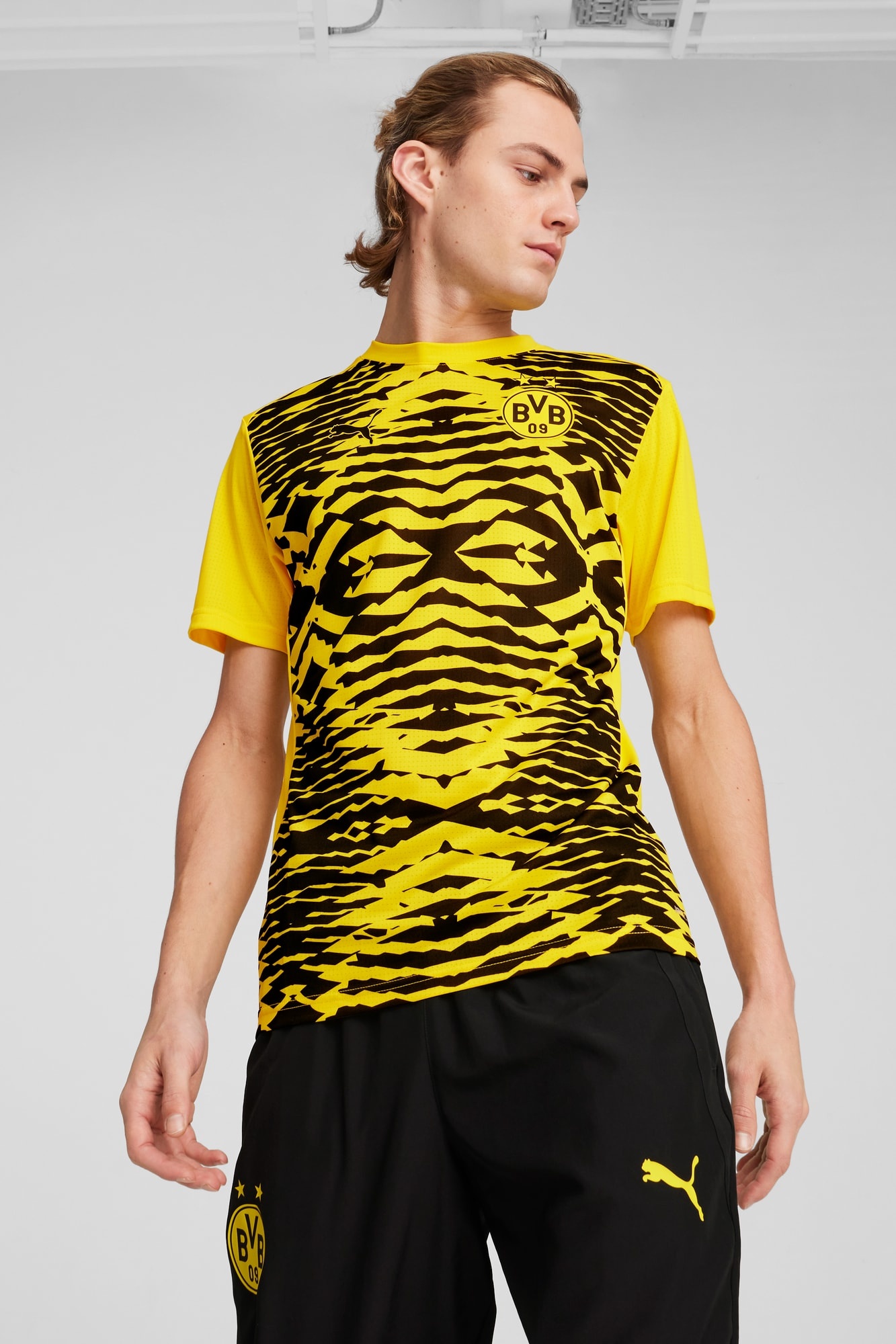 Borussia Dortmund Pre-Match Men's Short Sleeve Jersey - 3