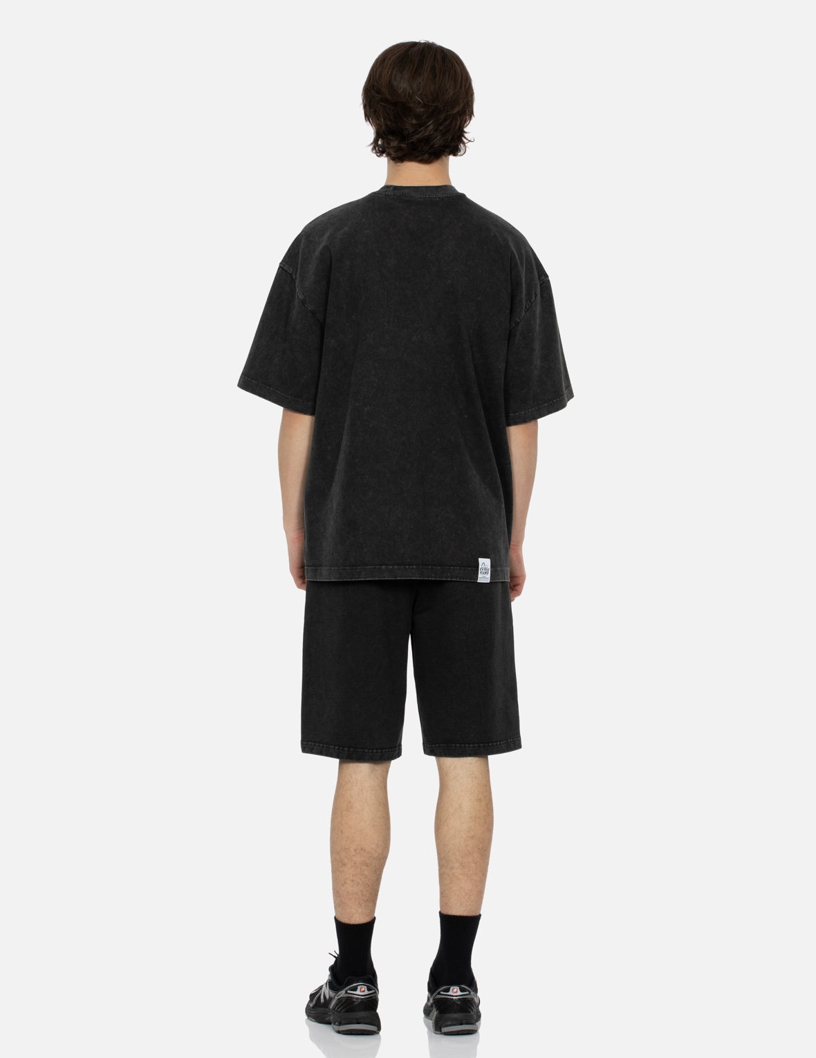 Seagull and Logo Embroidery Regular Fit Sweat Shorts - 5