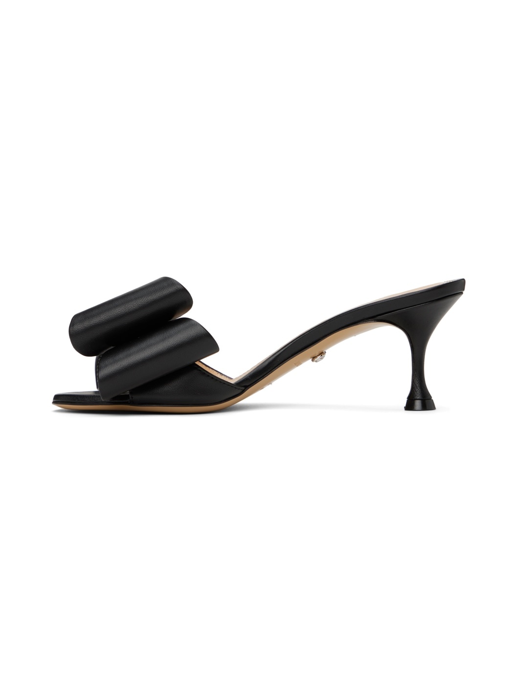 Black 'Le Cadeau' Nappa 65 Heeled Sandals - 3