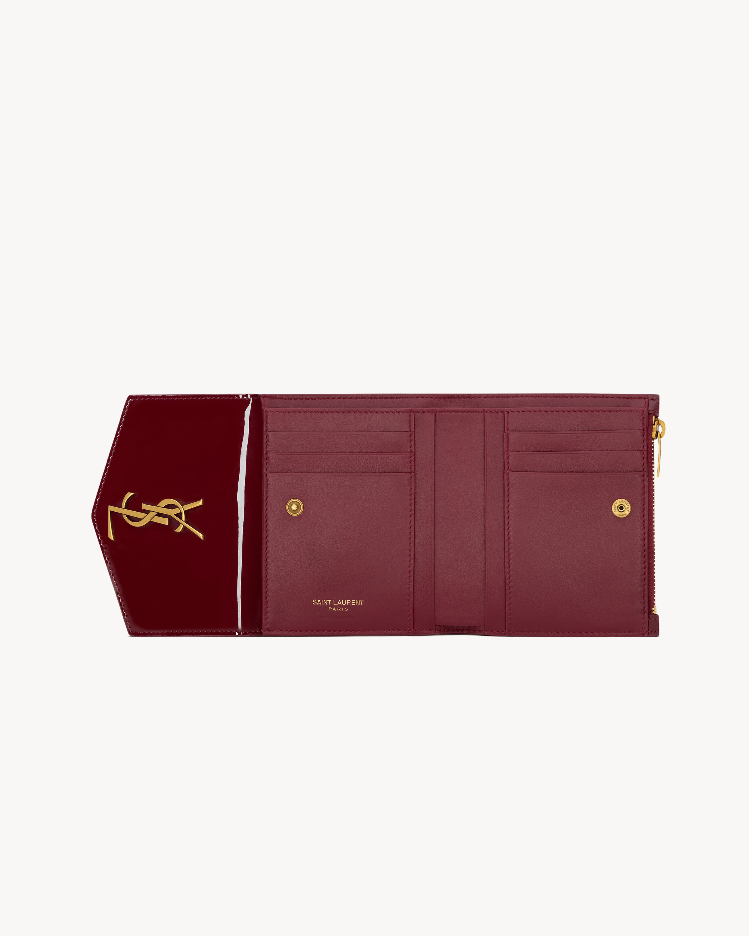 UPTOWN COMPACT WALLET IN PATENT LEATHER - 4