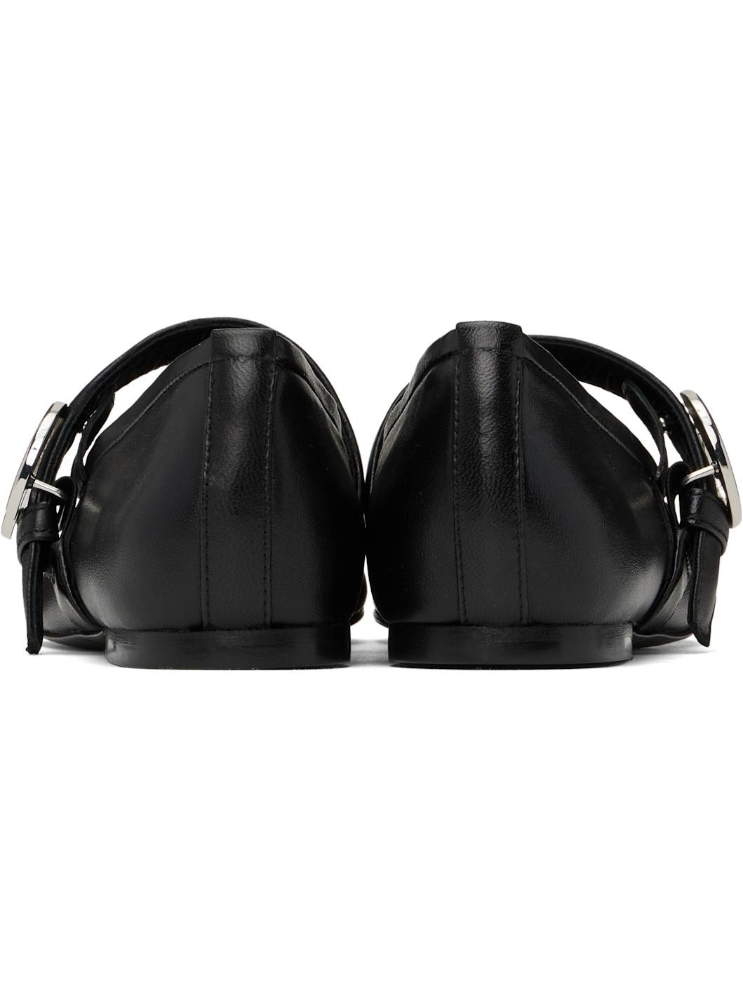 Black Belt Ballerina Flats - 2