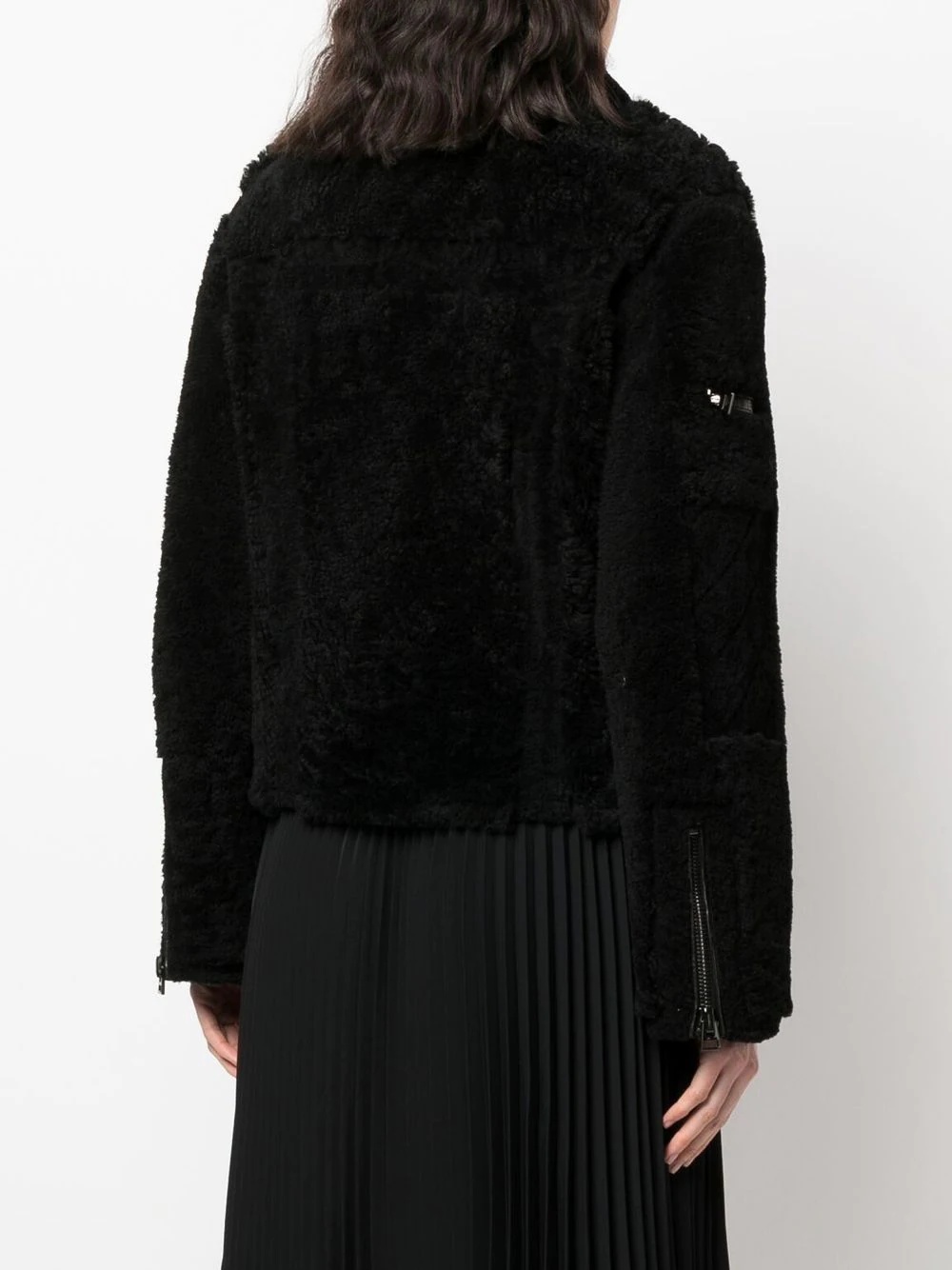 shearling zipped jacket - 4