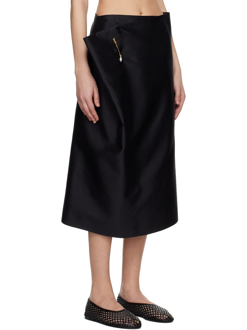 Black Layered Midi Skirt 2