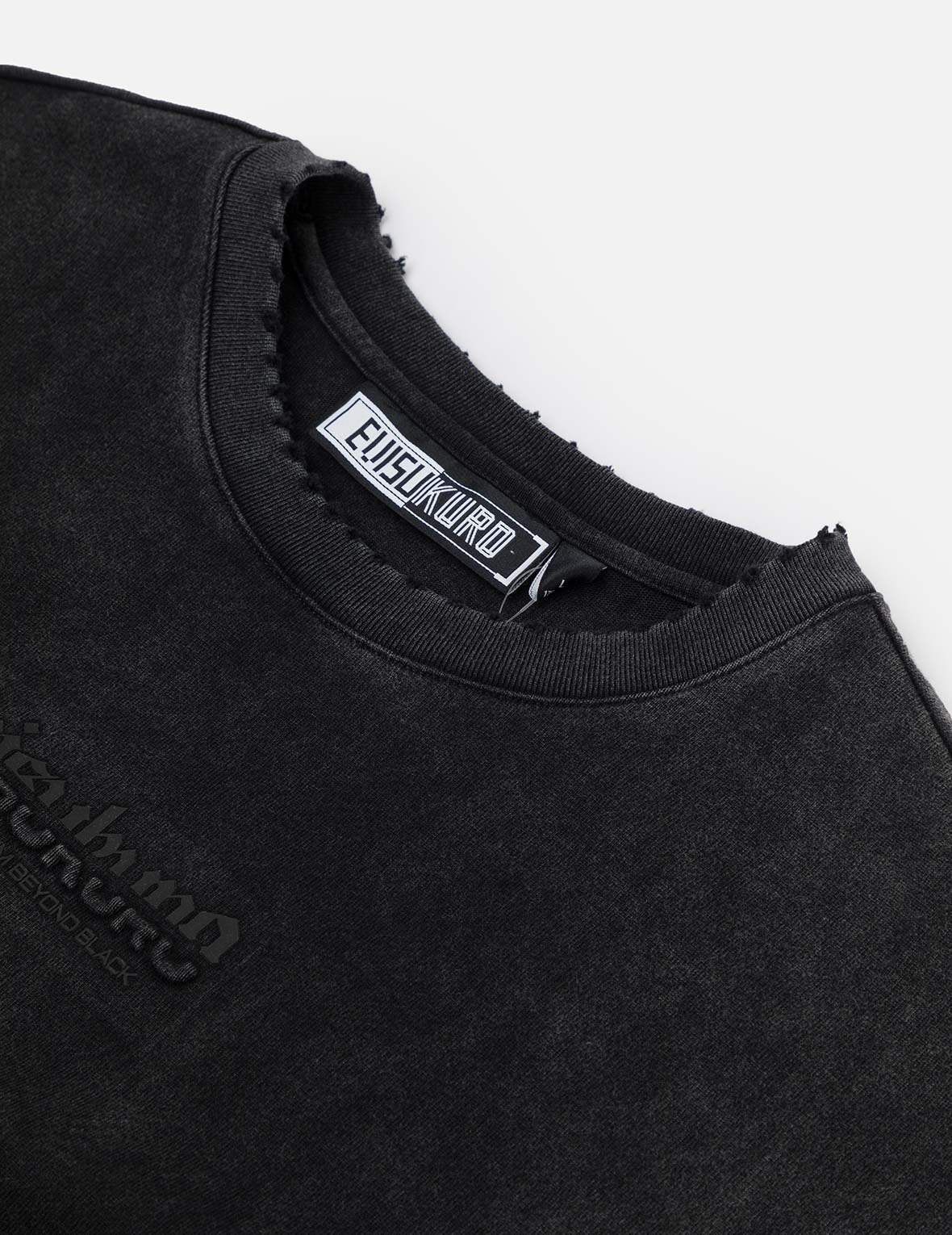 Logo Embroidery Regular Fit Acid-Wash T-Shirt - 5