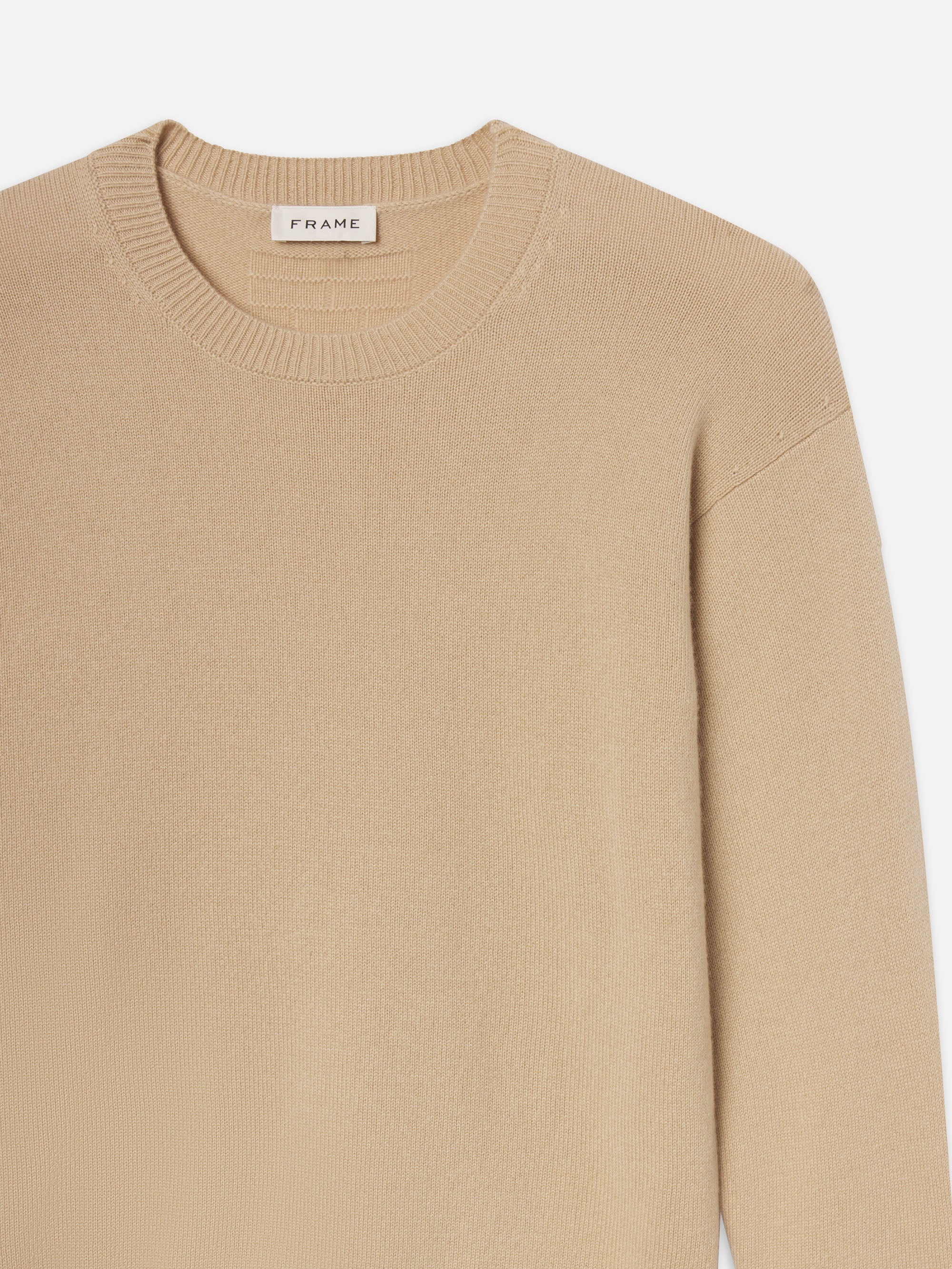 Light Weight Cashmere Crewneck in Summer Beige - 3