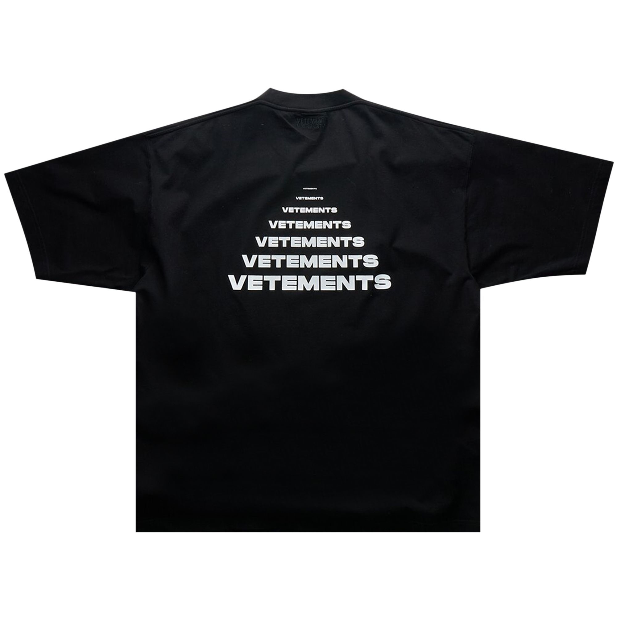 Vetements Pyramid Logo T-Shirt 'Black' - 2