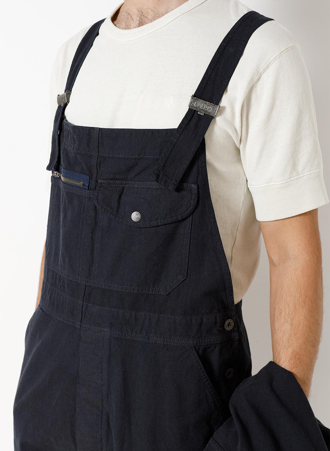 Original Lybro Dungaree Cotton Broken Twill in Navy - 4