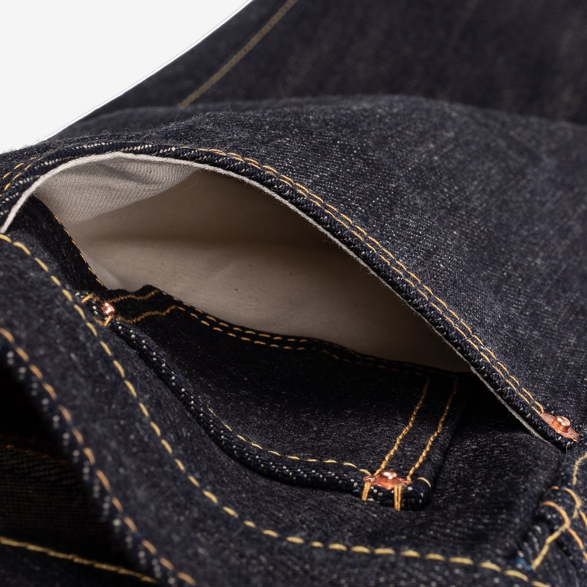 IH-634-XHS 25oz Selvedge Denim Straight Cut Jeans - Indigo - 15