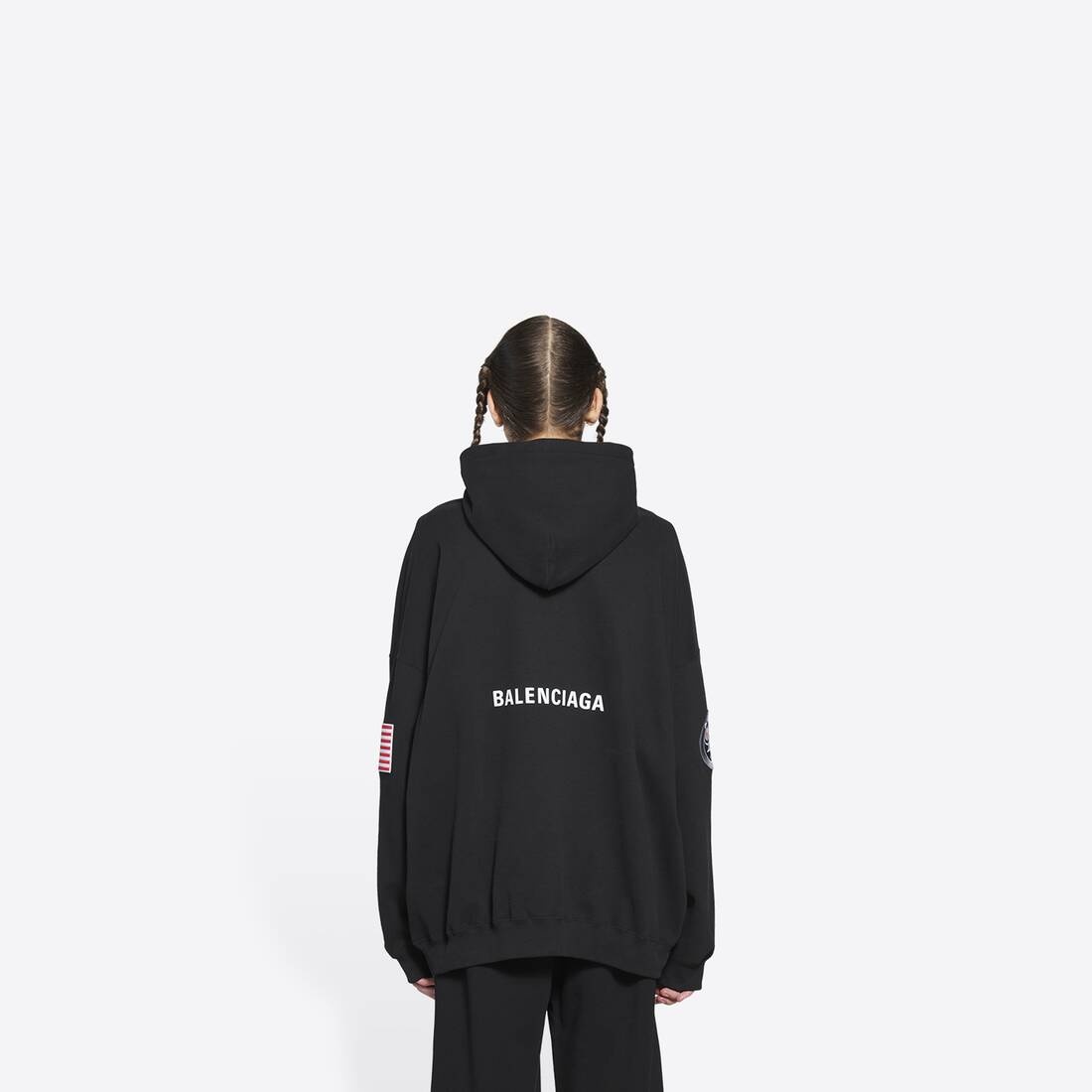 Space Boxy Hoodie in Black - 5