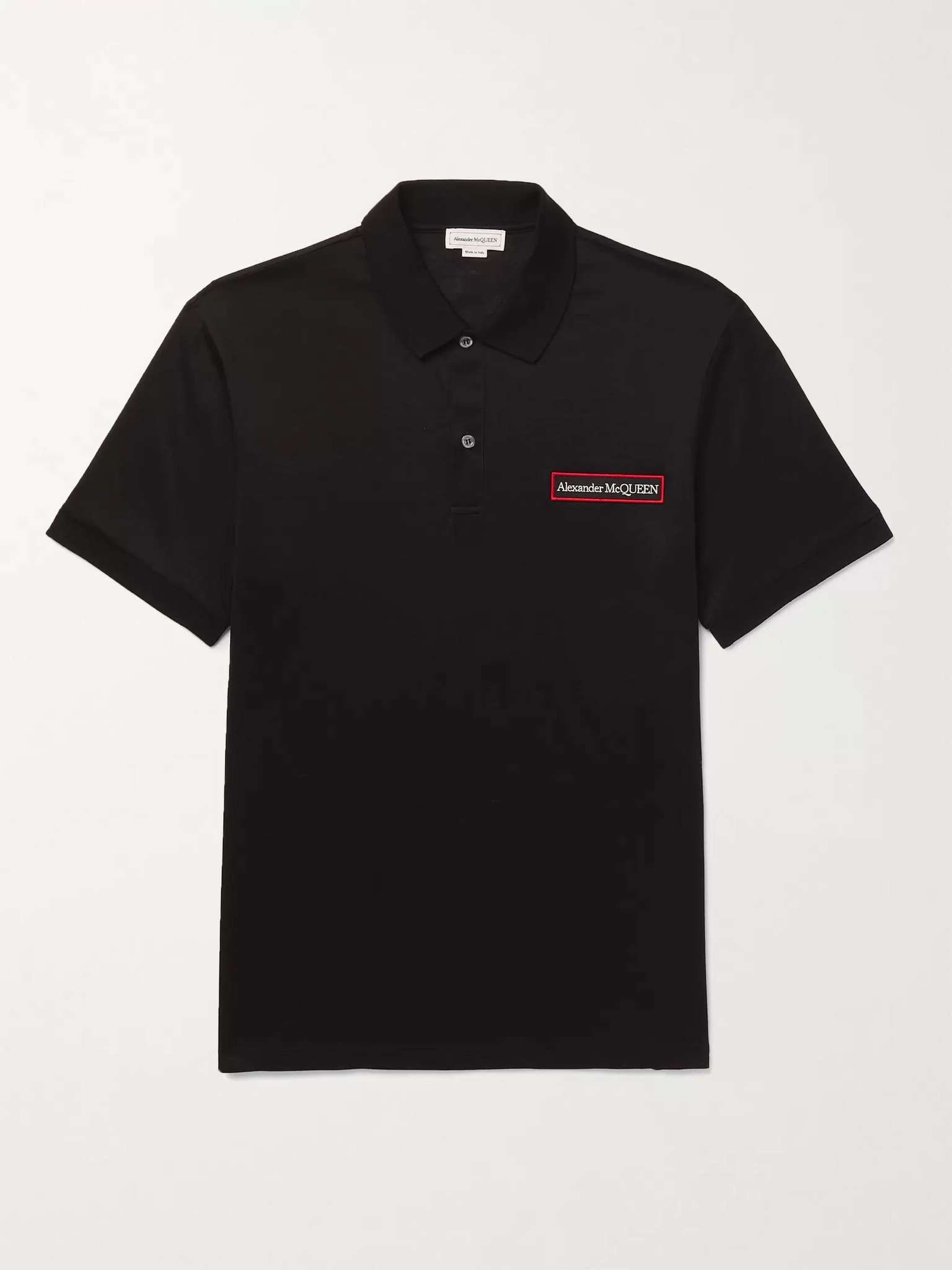 Logo-Appliquéd Mercerised Cotton-Jersey Polo Shirt - 1