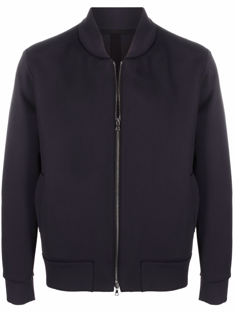 two-pocket zip-up bomber jacket 1