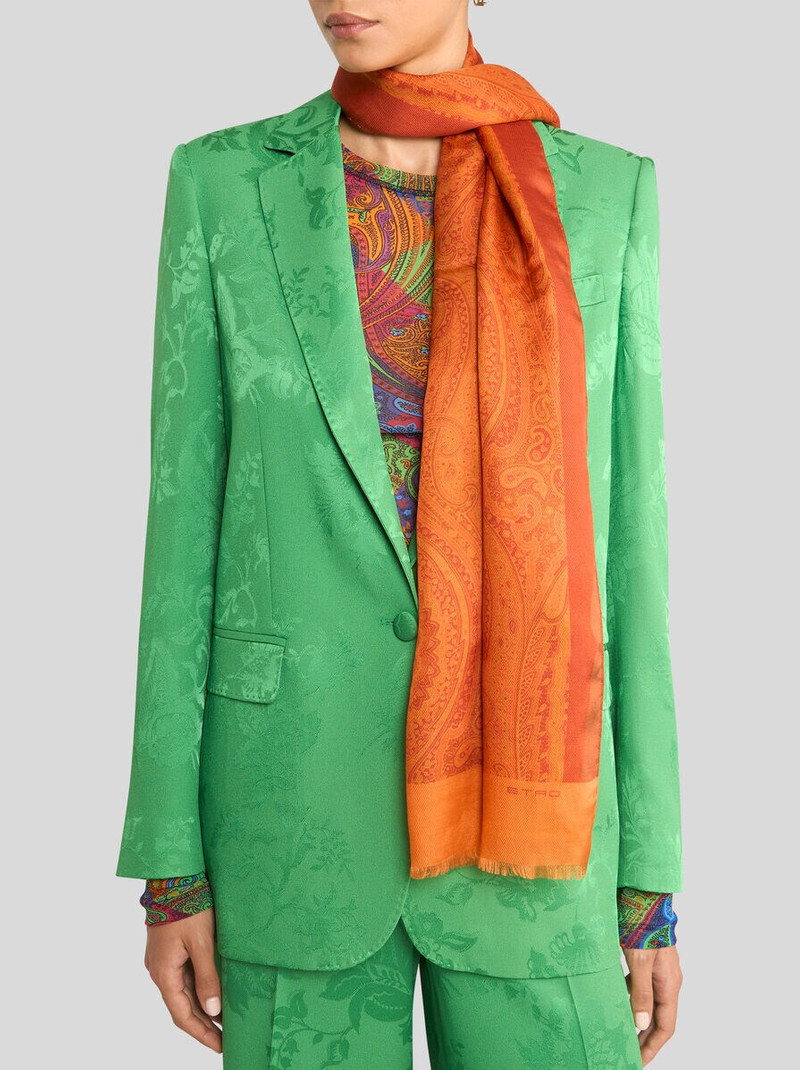 Etro COTTON AND SILK SCARF WITH PAISLEY MOTIF outlook