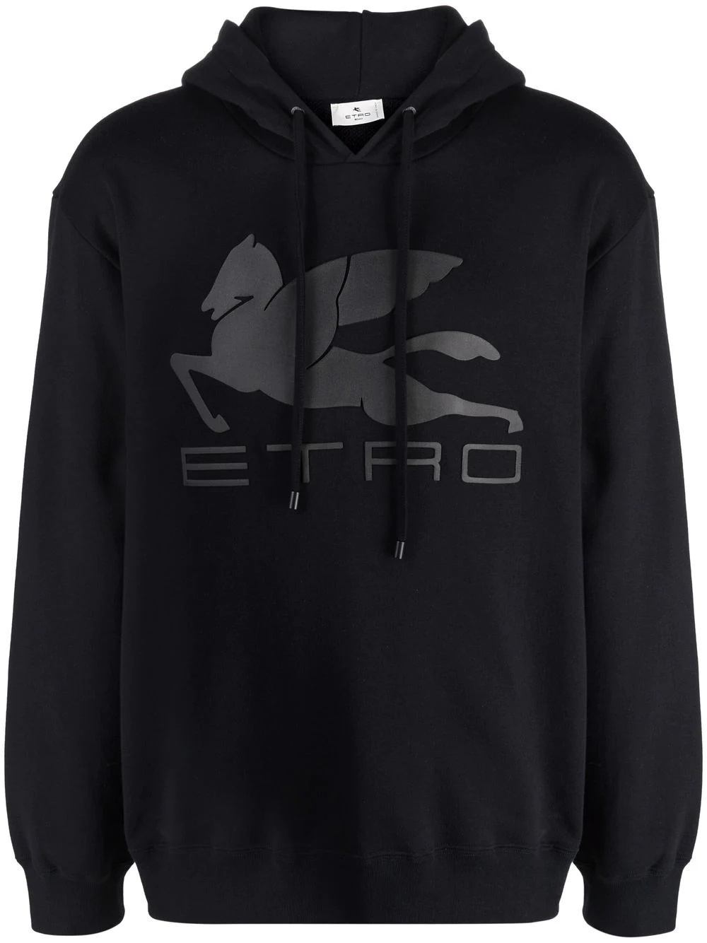 logo-print drawstring hoodie - 1