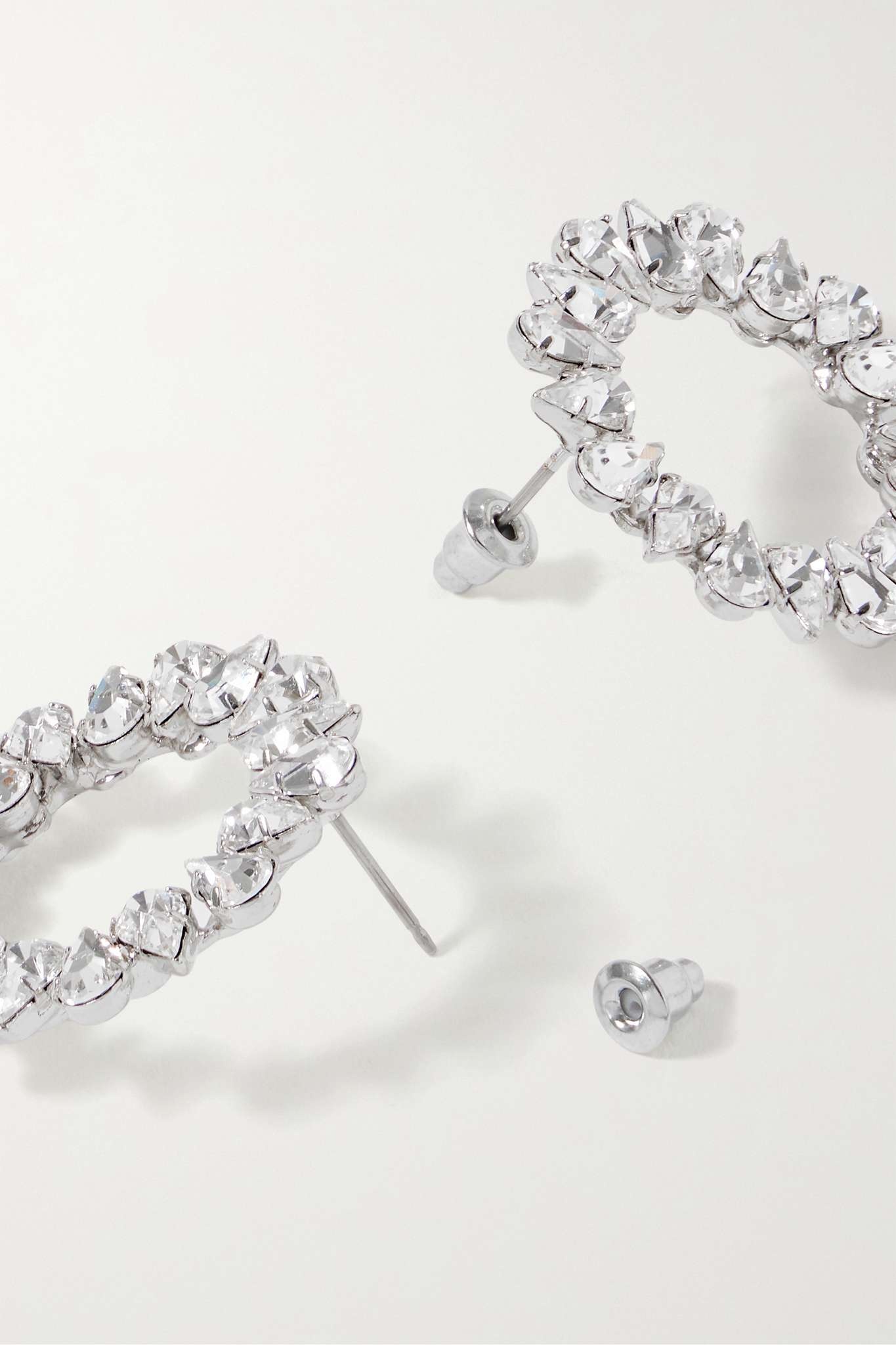 Hailey rhodium-plated crystal earrings - 3