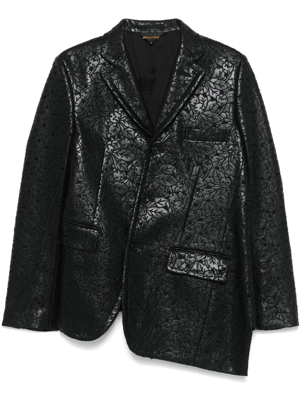 embossed asymmetric blazer - 1