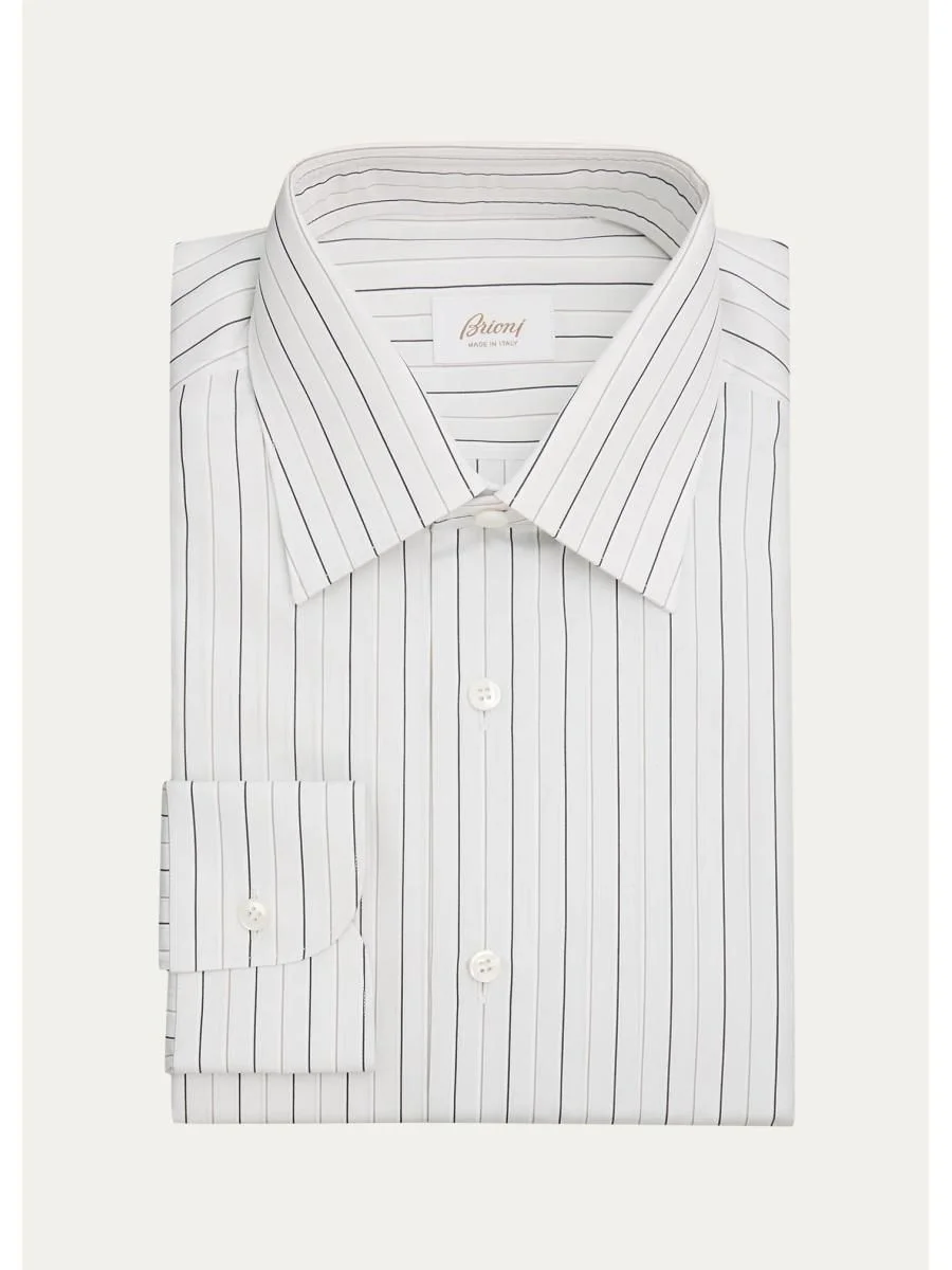 Men's Striped Cotton Dress Shirt - 1