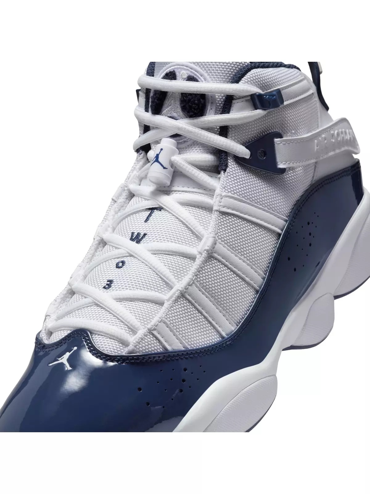 6 Rings "White/Midnight Navy/Neutral Grey" Men's Shoe - 10