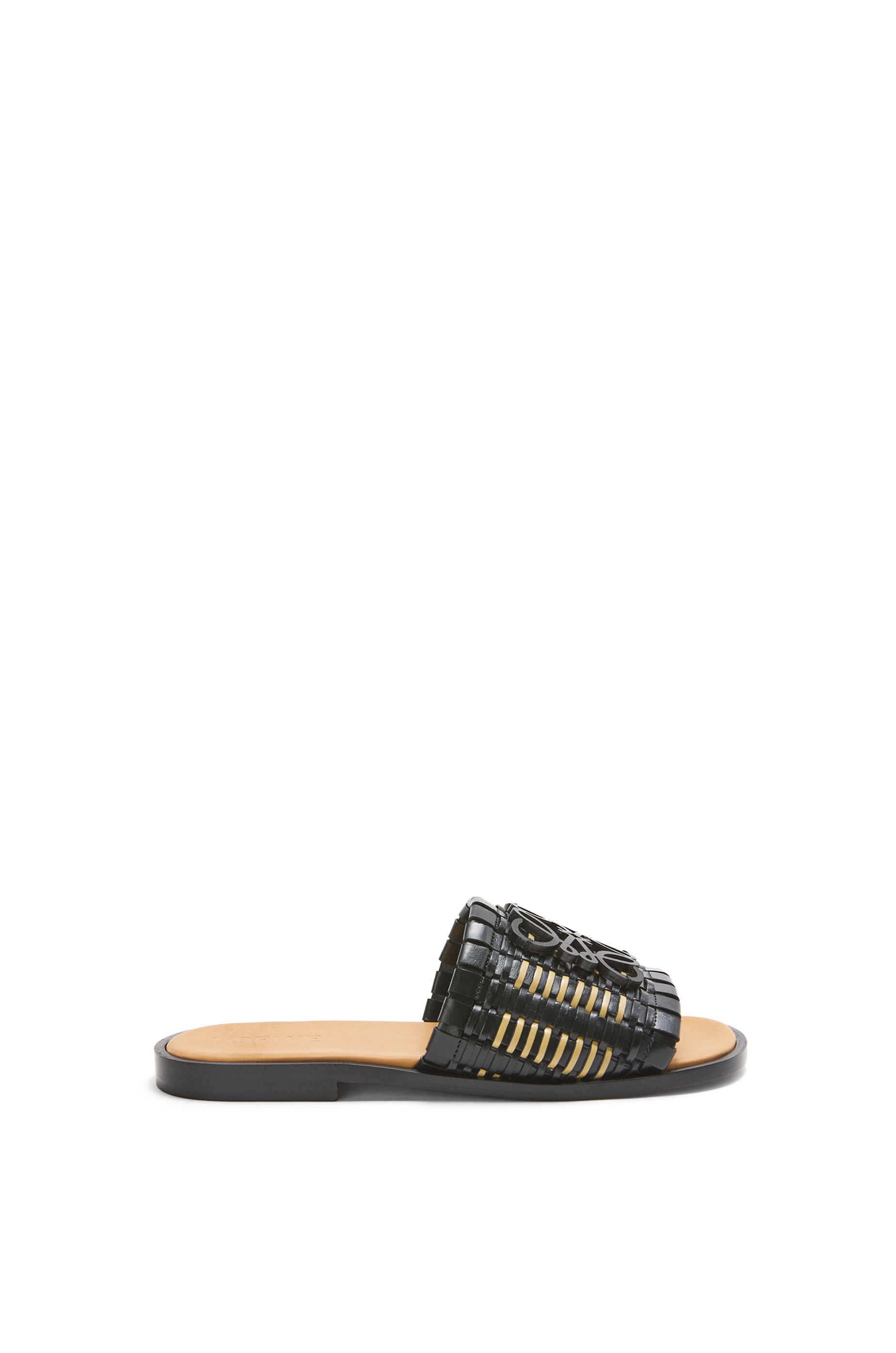 Anagram woven slide in calfskin - 1