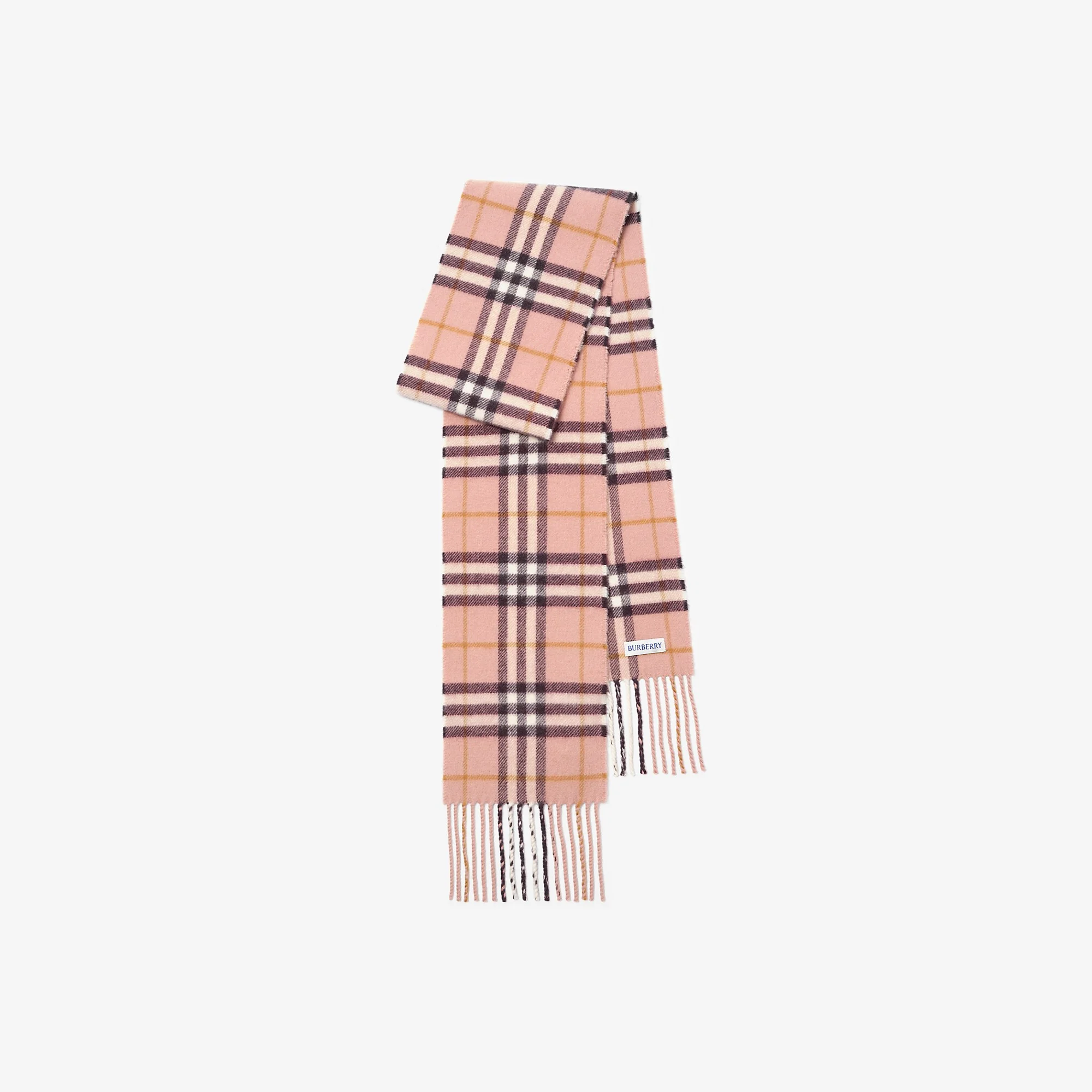 Narrow Check Cashmere Scarf - 1