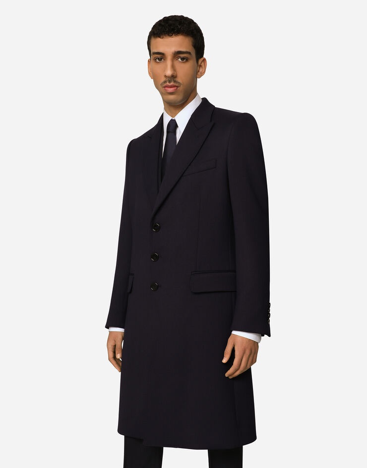 Single-breasted technical stretch wool coat - 4