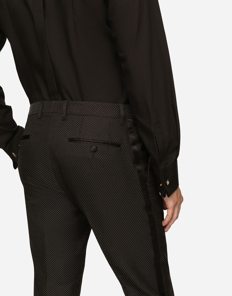 Lamé silk jacquard martini-fit tuxedo suit - 7