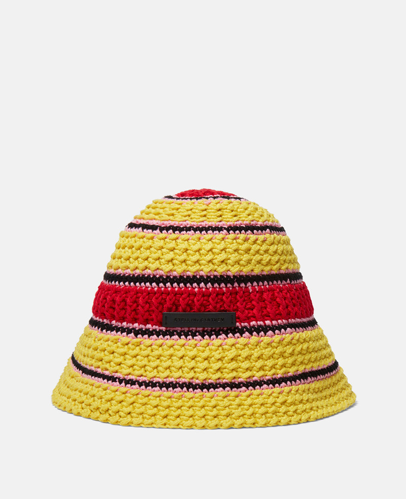 Logo Cotton Crochet Bucket Hat - 1
