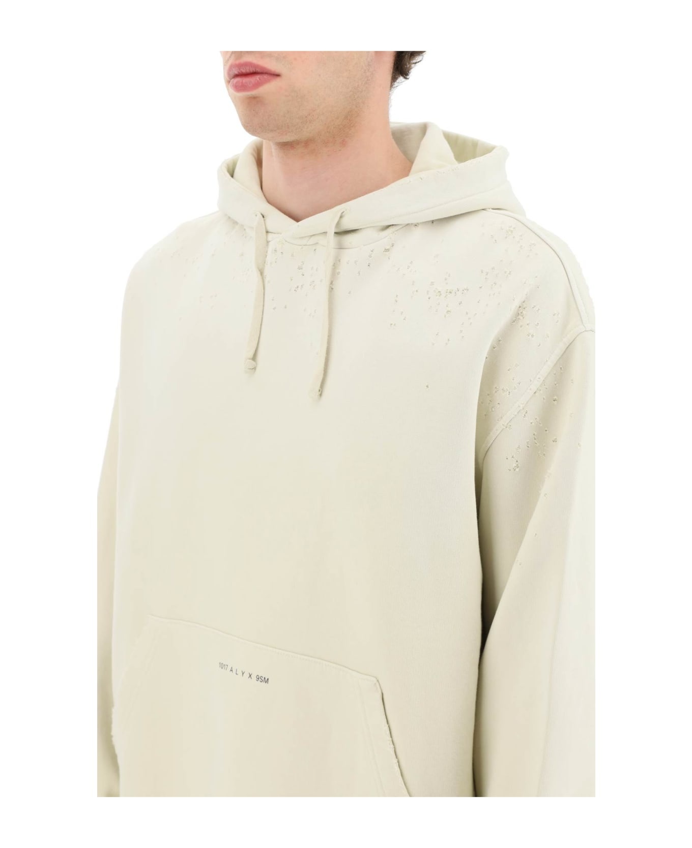 Hoodie With Distressed Details - 4