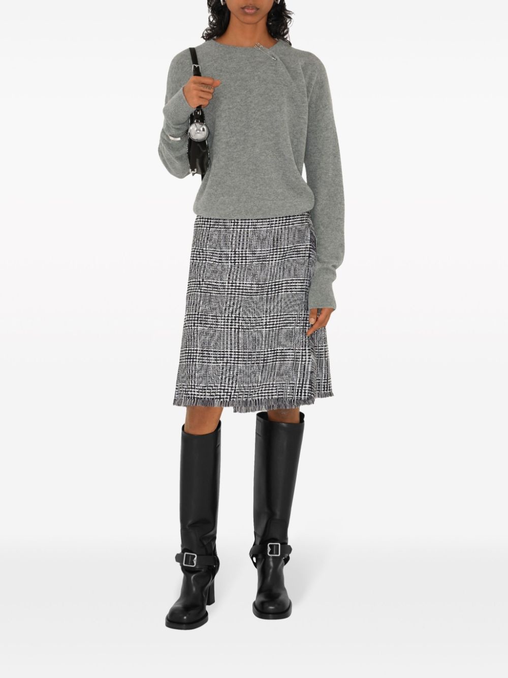 Equestrian Knight-embroidered crew-neck jumper - 2
