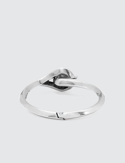 SAINT LAURENT Tribal Hook Cuff Metal Bracelet outlook