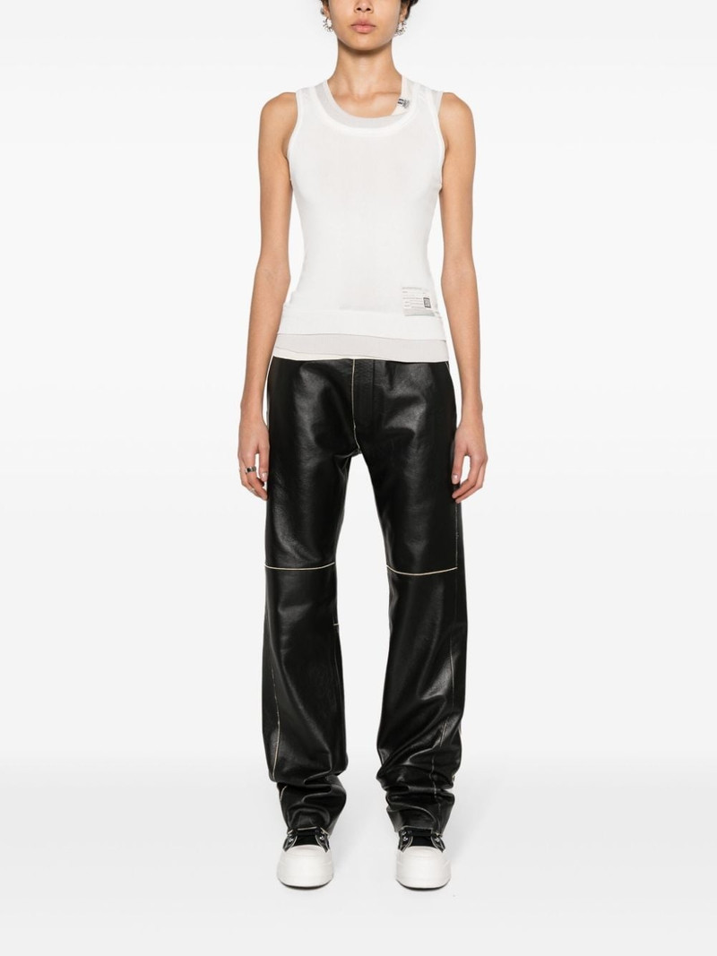 Maison MIHARAYASUHIRO logo-patch layered tank top outlook