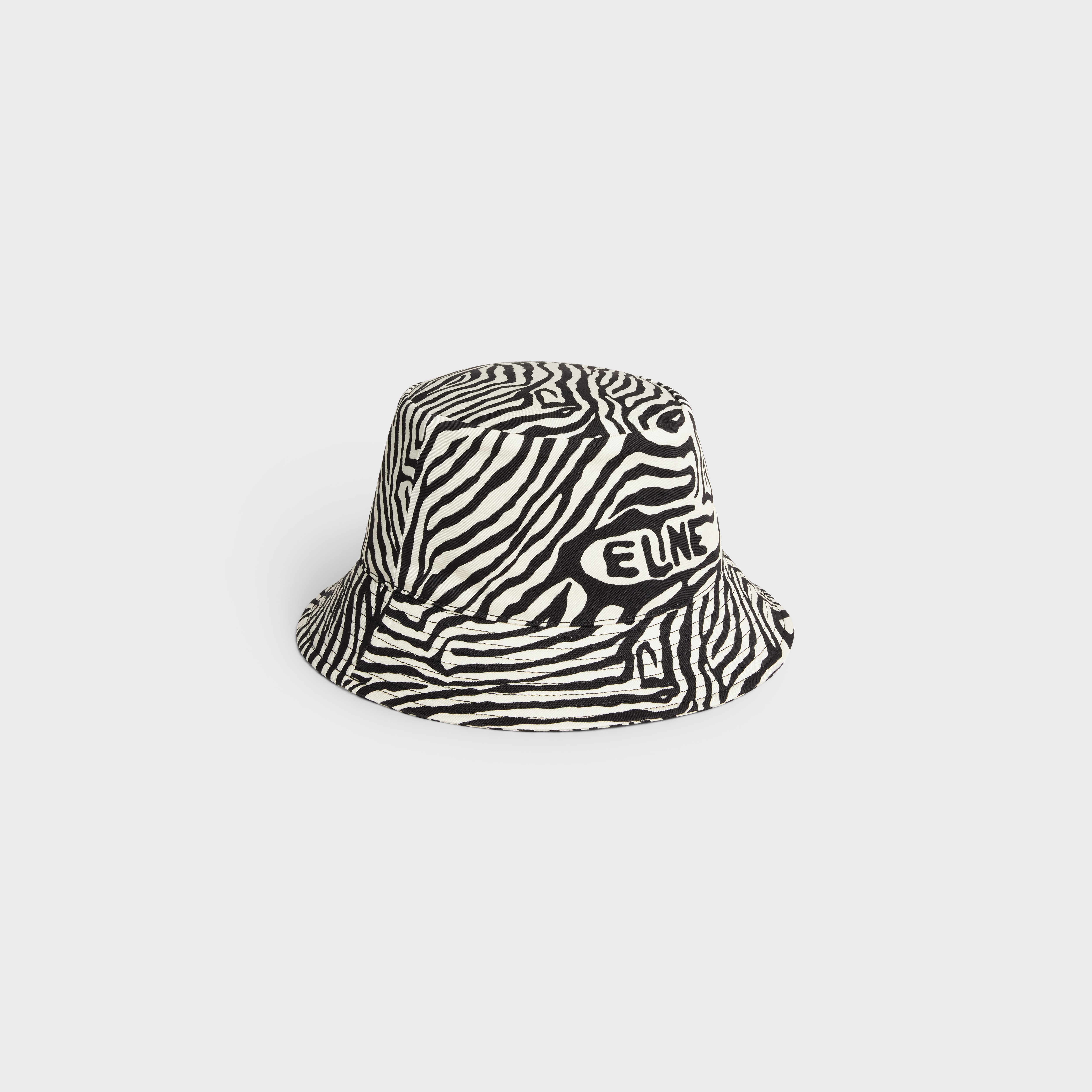 CELINE ZEBRA-PRINT BUCKET HAT IN COTTON GABARDINE - 2