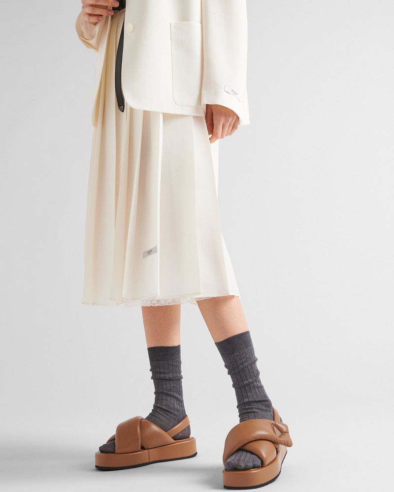 Prada Prada Soft padded nappa leather wedge sandals outlook