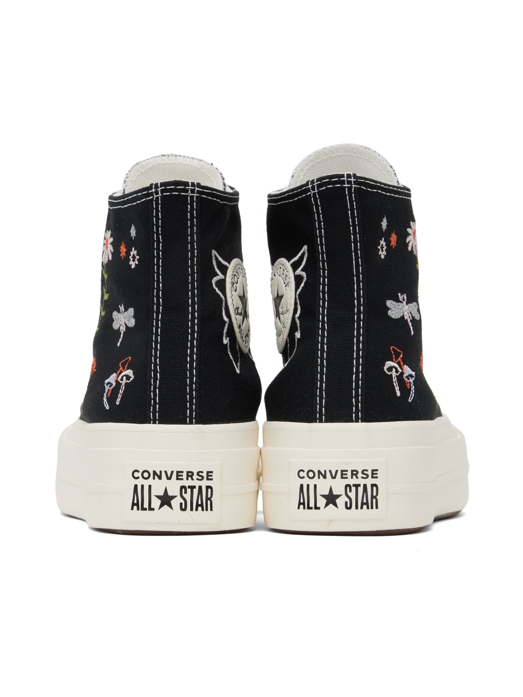 Black Chuck Taylor All Star Lift Platform Enchanted Garden Sneakers - 2