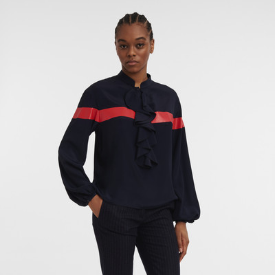 Longchamp Fall-Winter 2023 Collection Blouse Navy - OTHER outlook
