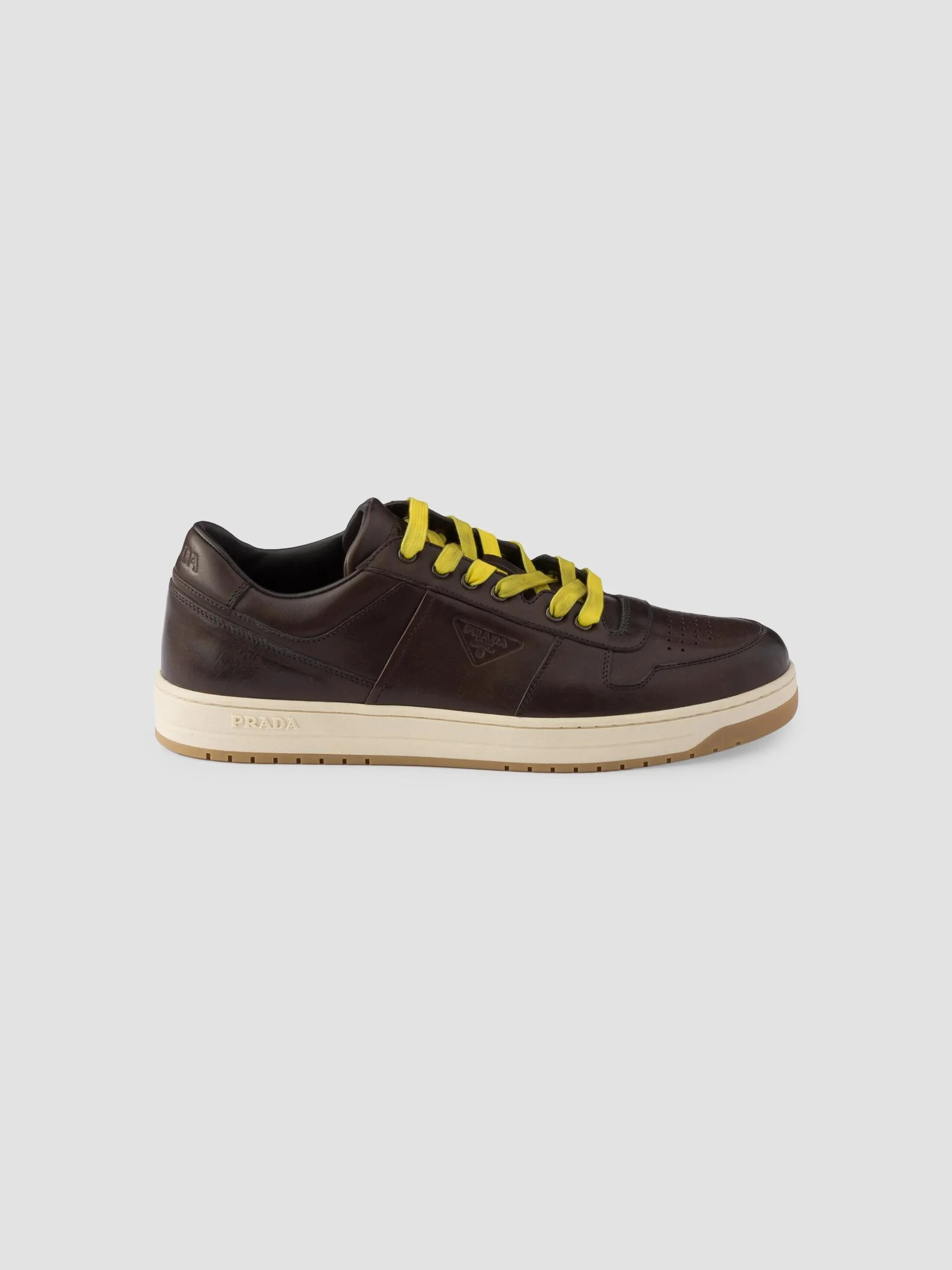 Men's Downtown Aged Leather Sneakers - Brown - 1