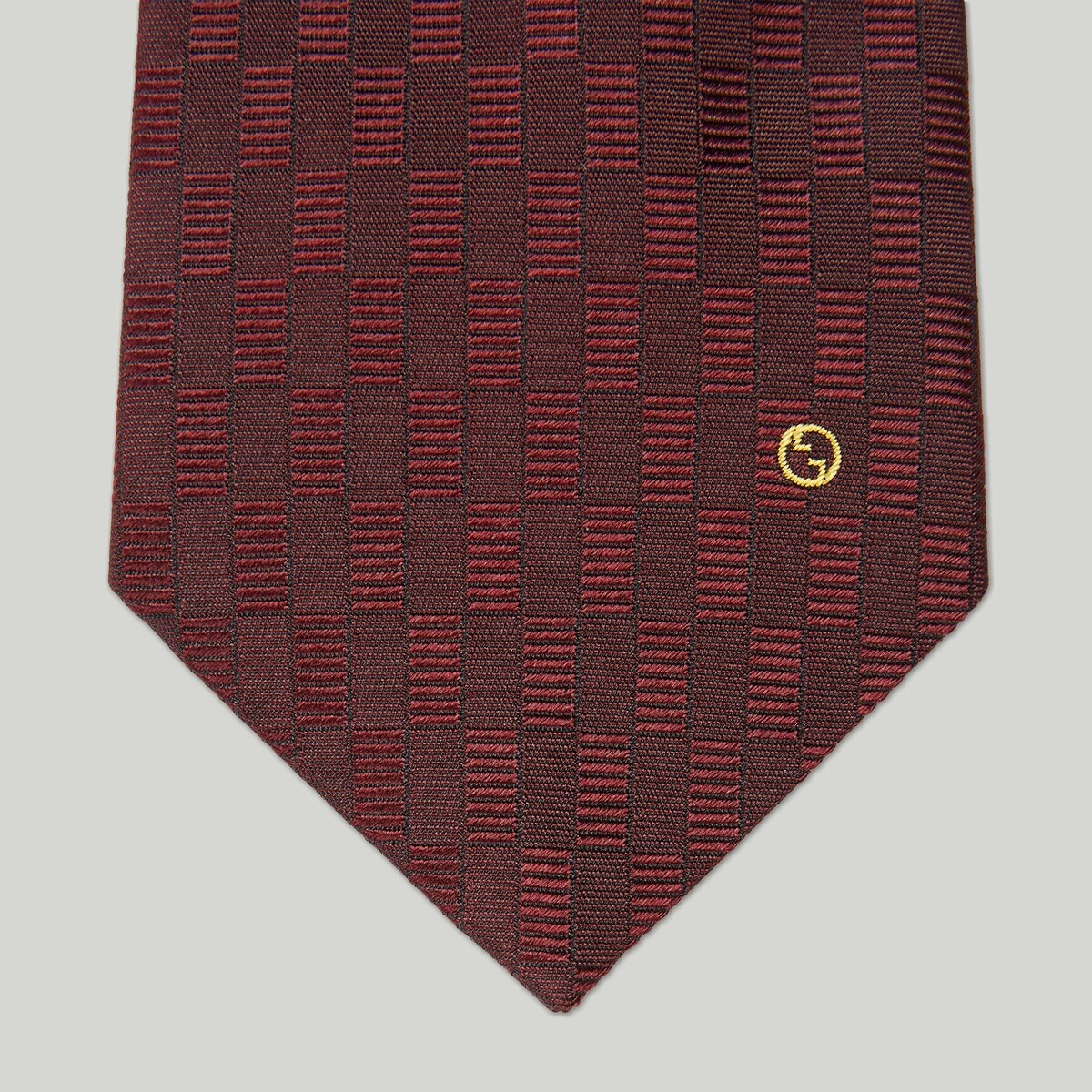 Geometric silk jacquard tie - 3