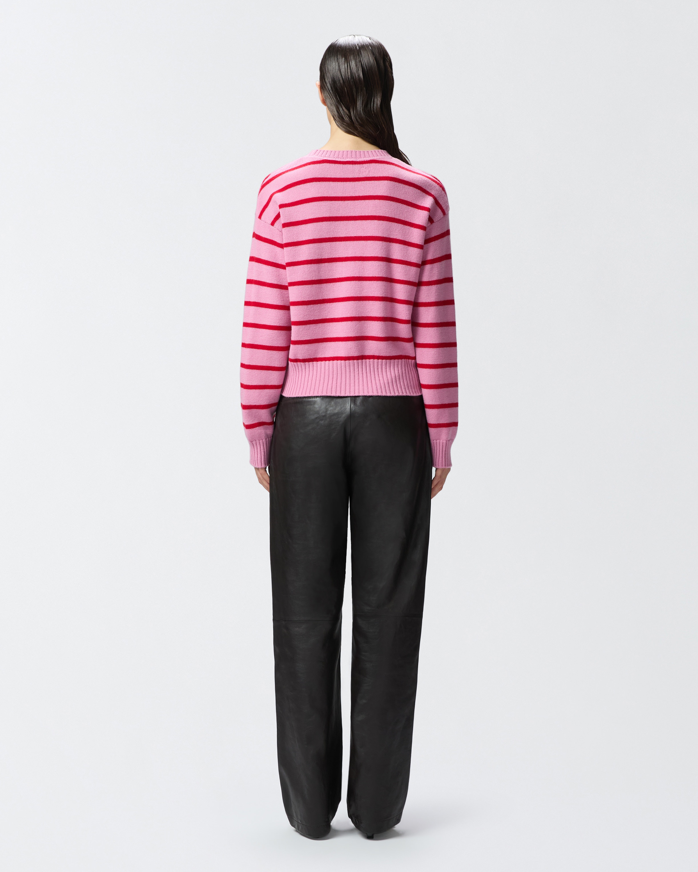 STRIPED SWEATER WITH LOGO - 4