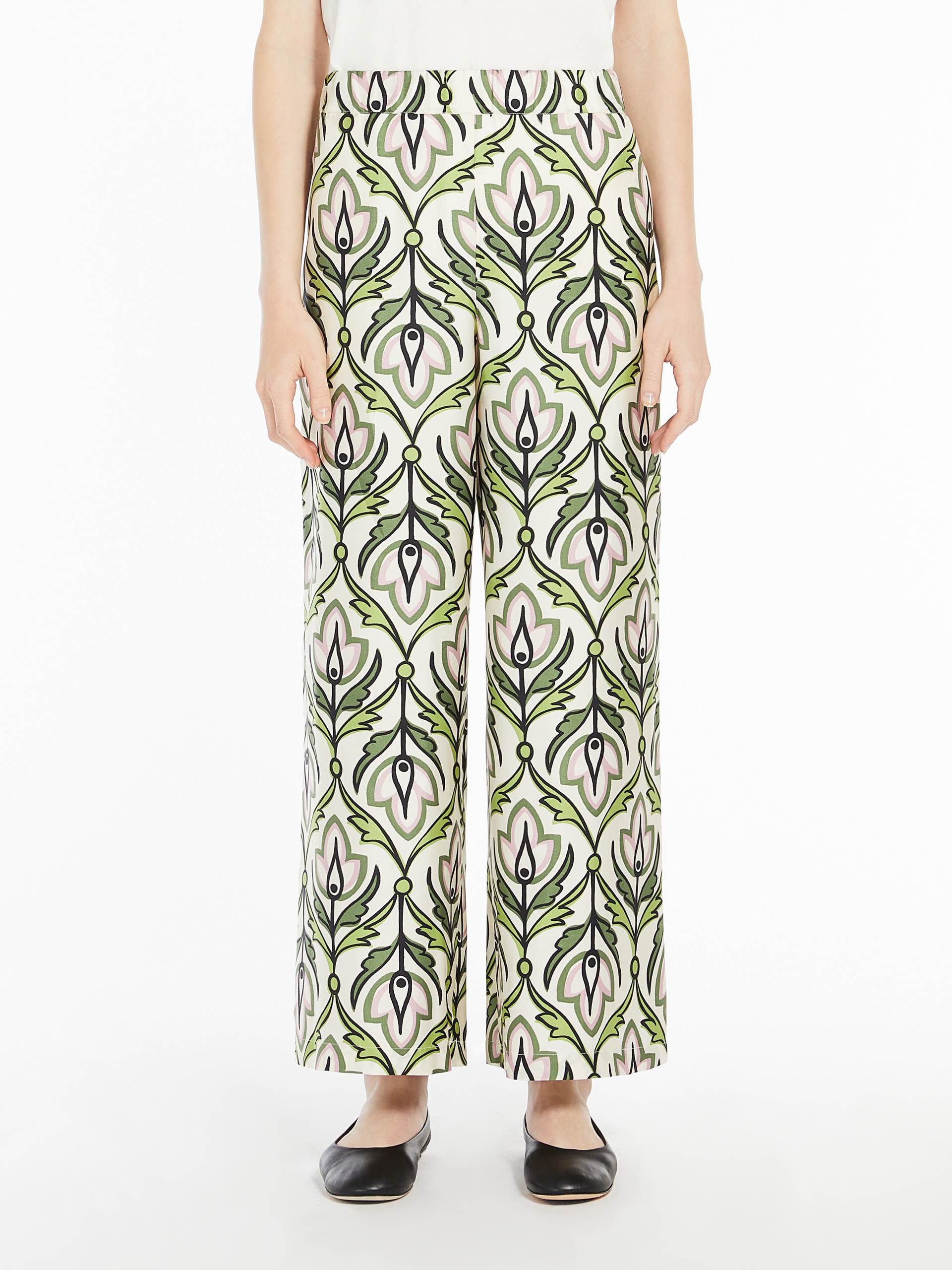 WEEK END MAXMARAパンツEUSEBIO関税込み WEEKEND Max Mara EUSEBIO Silk twill trousers | REVERSIBLE