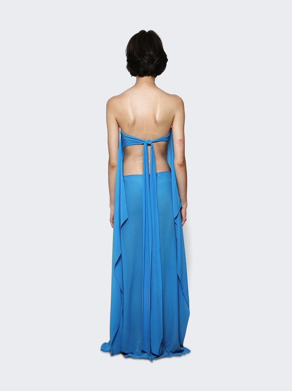 Floating Strapless Gown Boston Blue - 5